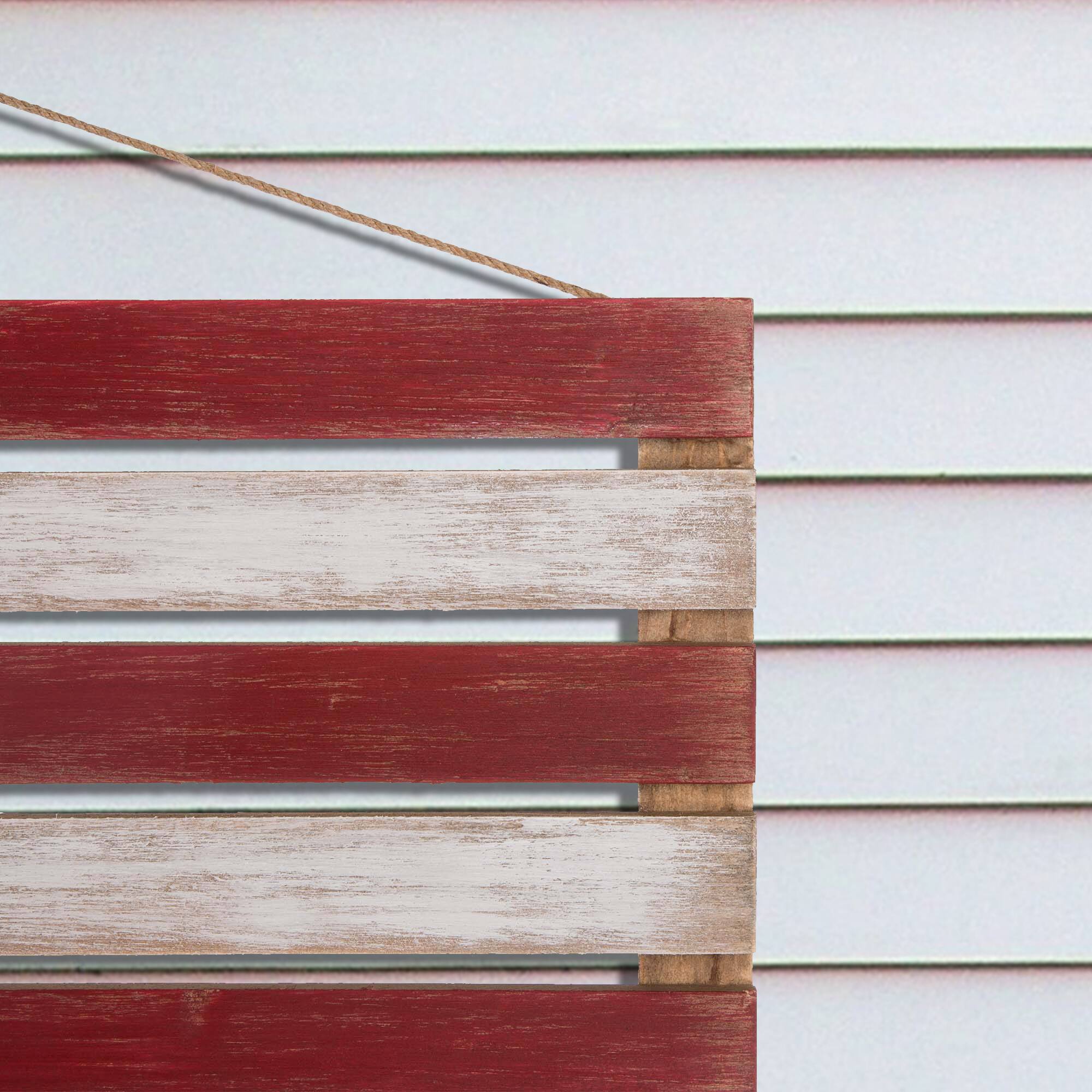 Glitzhome® Wooden American Flag Hanging Wall Decor